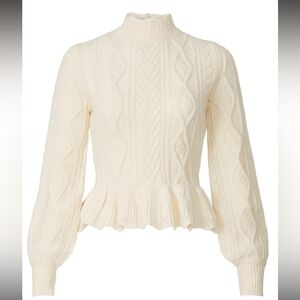 Louna White Pointelle Sweater